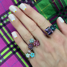 Medium Round Floral Stacking Ring