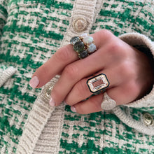 One of a Kind Jumbo Gumdrop Three Stone Cabochon Ring