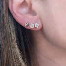 Diamond Happy Face Stud Earrings