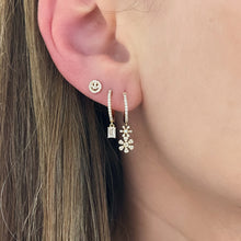 Diamond Happy Face Stud Earrings