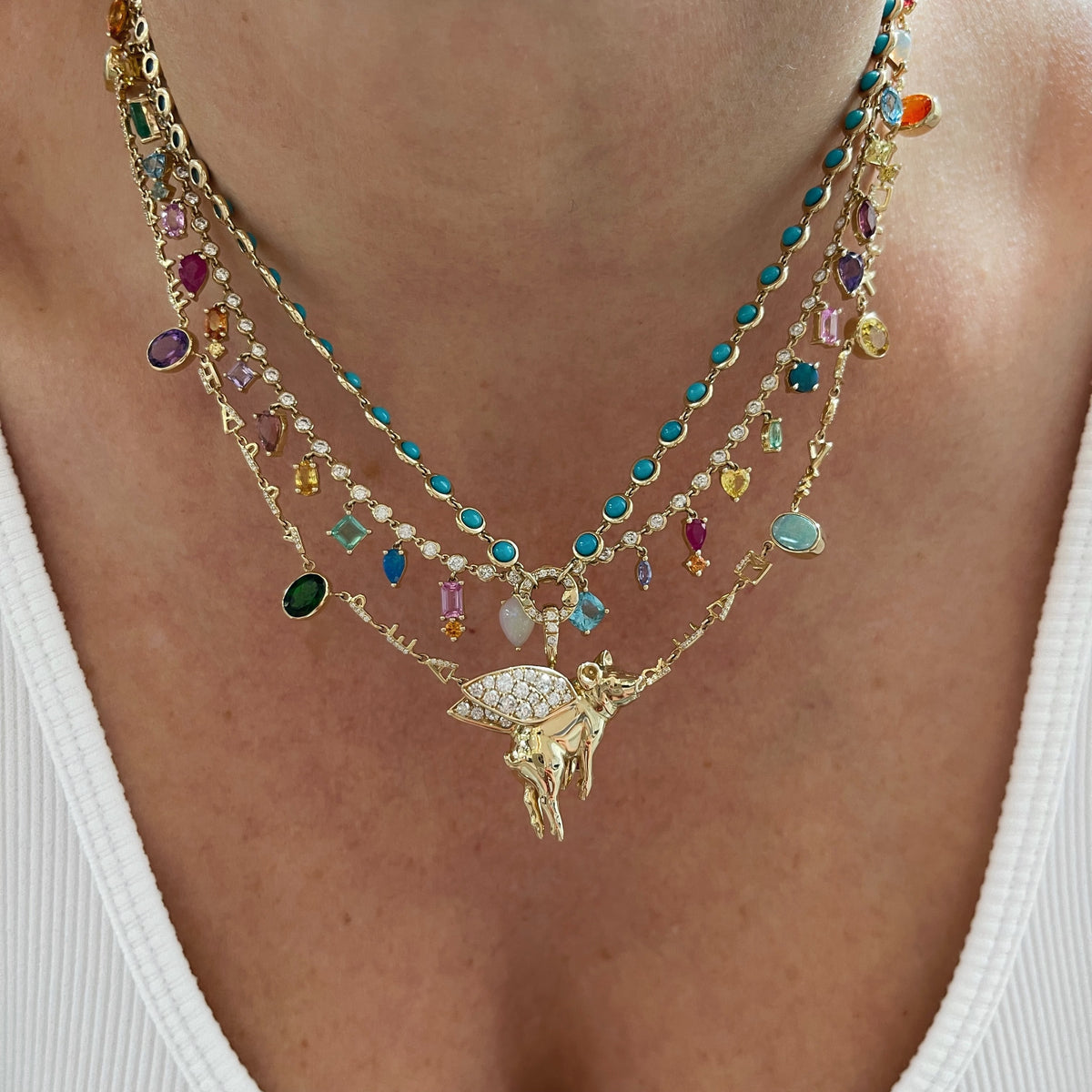 Crystal Jewelry - Genuine Gemstones Necklaces 14k Gold 💎 –