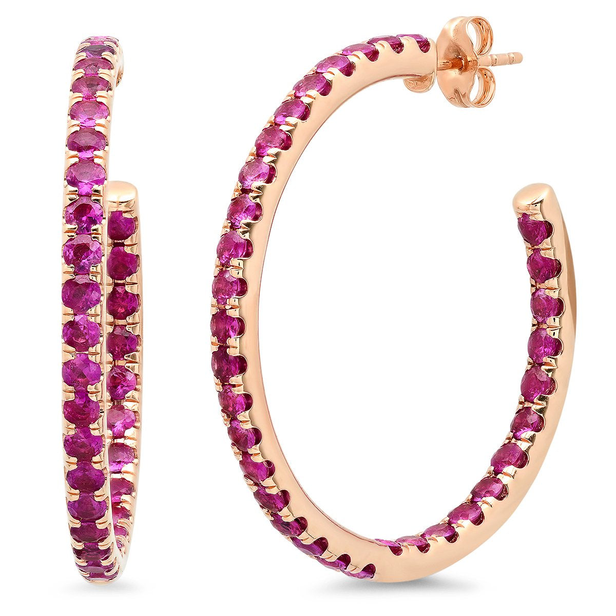 Ruby Party Hoop Earrings Milestones by Ashleigh Bergman