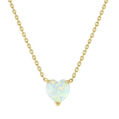 The Zoey Opal Heart Necklace