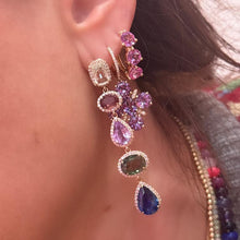 Brilliant Pink Sapphire Hoop Earrings