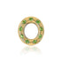 Large Chrome Tourmaline Disc Pendant Necklace