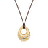 Large Teardrop Diamond Confetti Disc Pendant Necklace