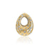 Large Teardrop Diamond Confetti Disc Pendant Necklace 