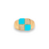 Damier Diamond & Precious Stone Square Checker Board Ring