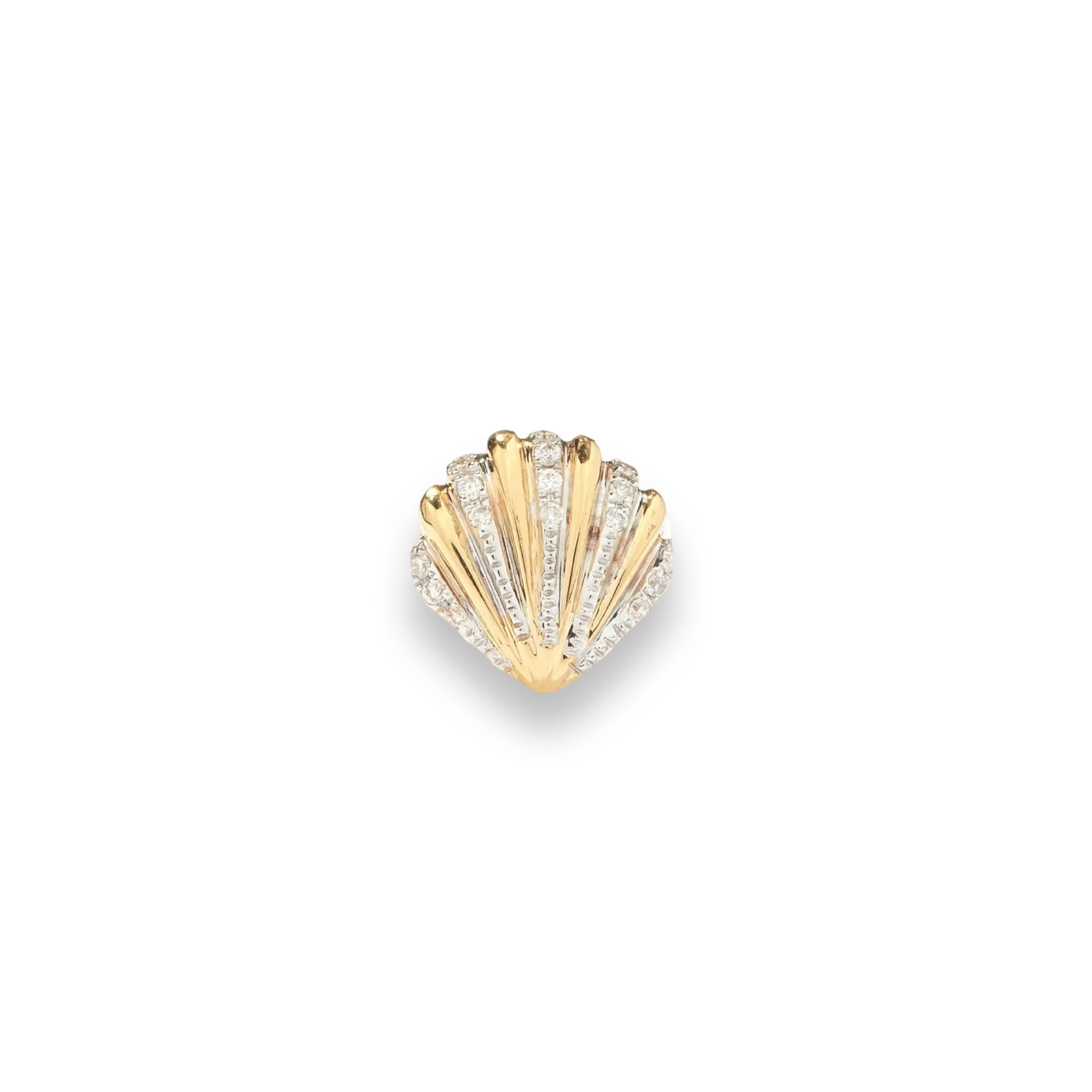 Diamond Shine & Shimmer Seashell Stud Earring