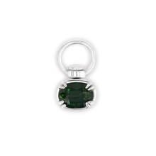 Green Sapphire Swivel Charm Pendant