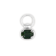 Green Sapphire Swivel Charm Pendant
