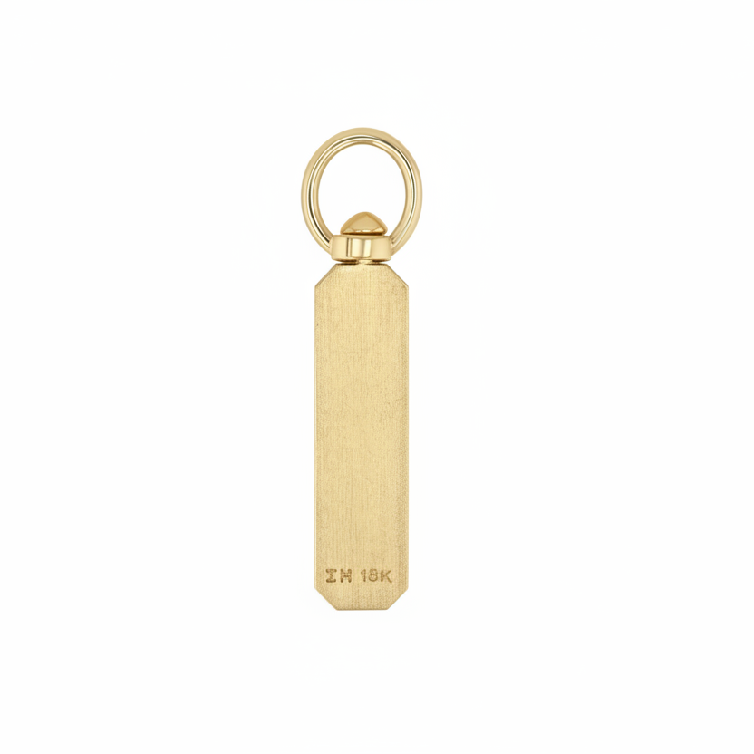 Silver or Gold Engravable Swivel Charm Pendant