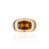 Brown Zircon Cushion Cut Ring