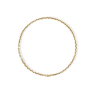 Chunky Hollow Gold Cable Chain Necklace with Swivel Fob Clasps - 16"