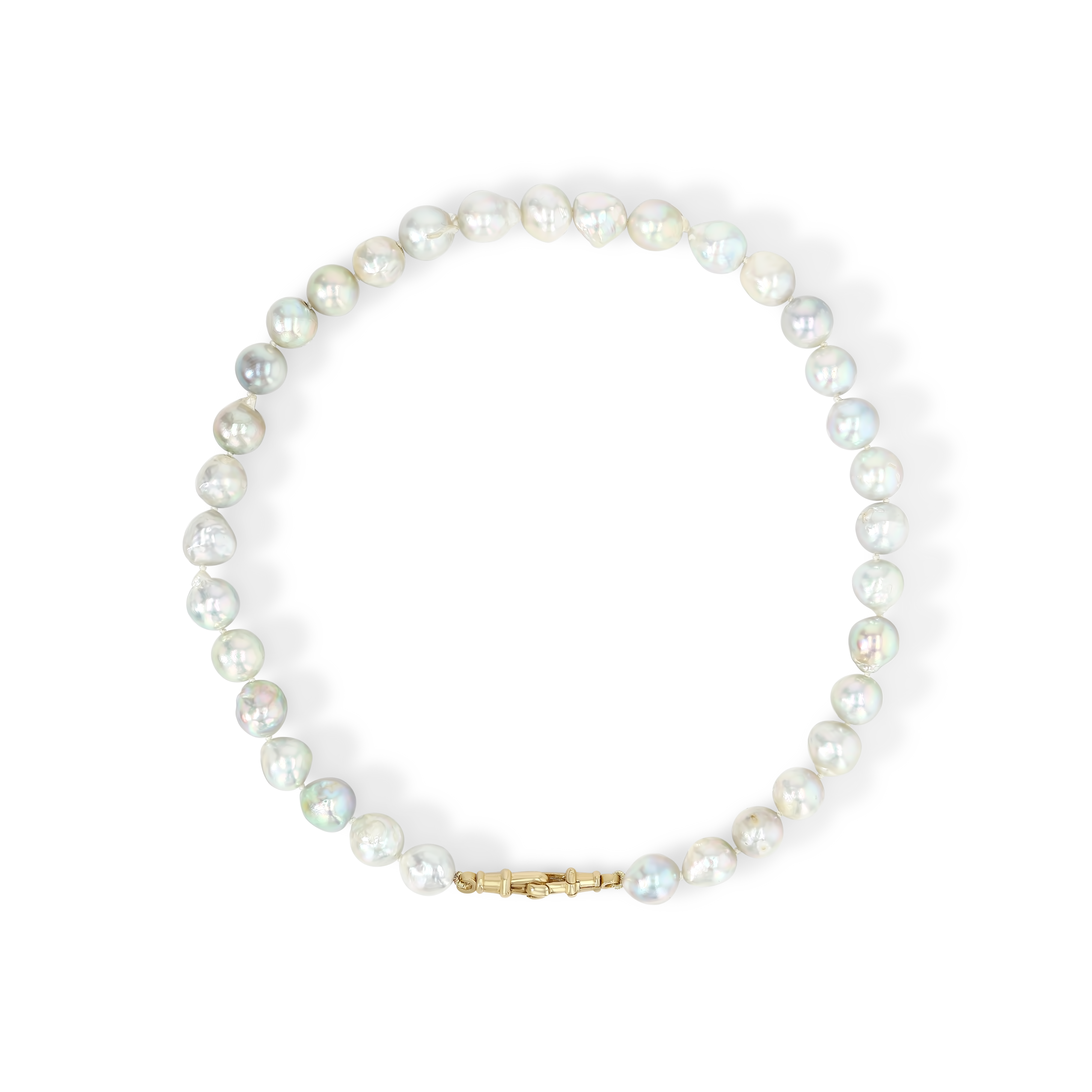 Large Silver Akoya Pearl Necklace