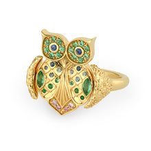 Double Sided Owl Love Flip Ring