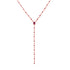 Mixed Ruby Y Station Necklace