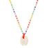 Summertime Rainbow & Pearl Shell Pendant Necklace