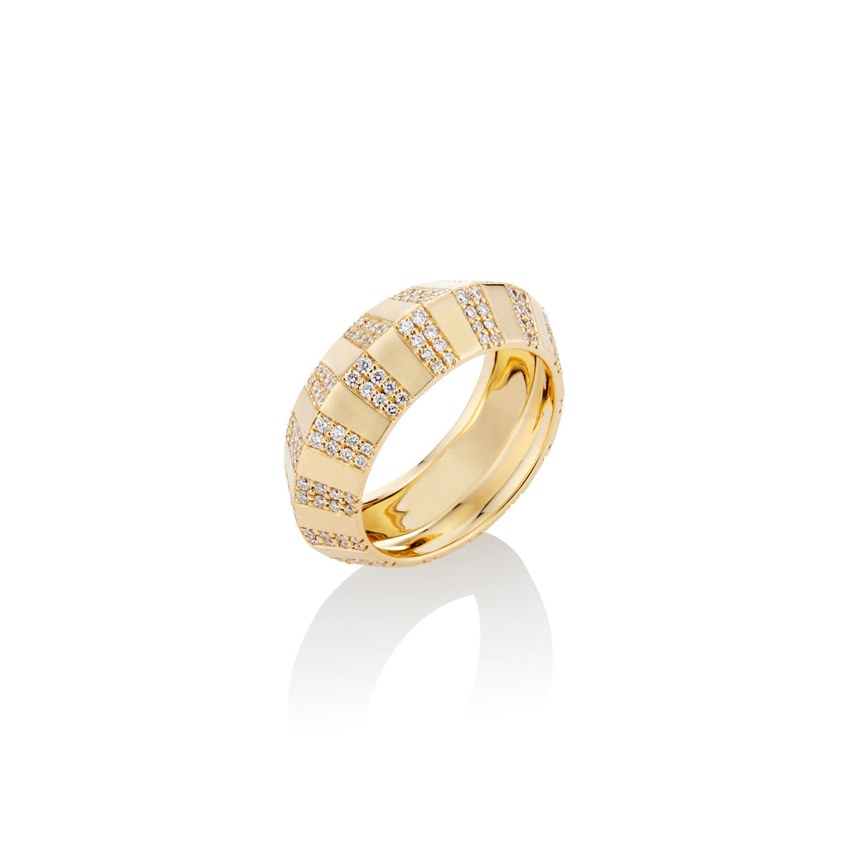 Skinny or Chubby Pinstripe Strength Knife Edge Eternity Diamond Ring