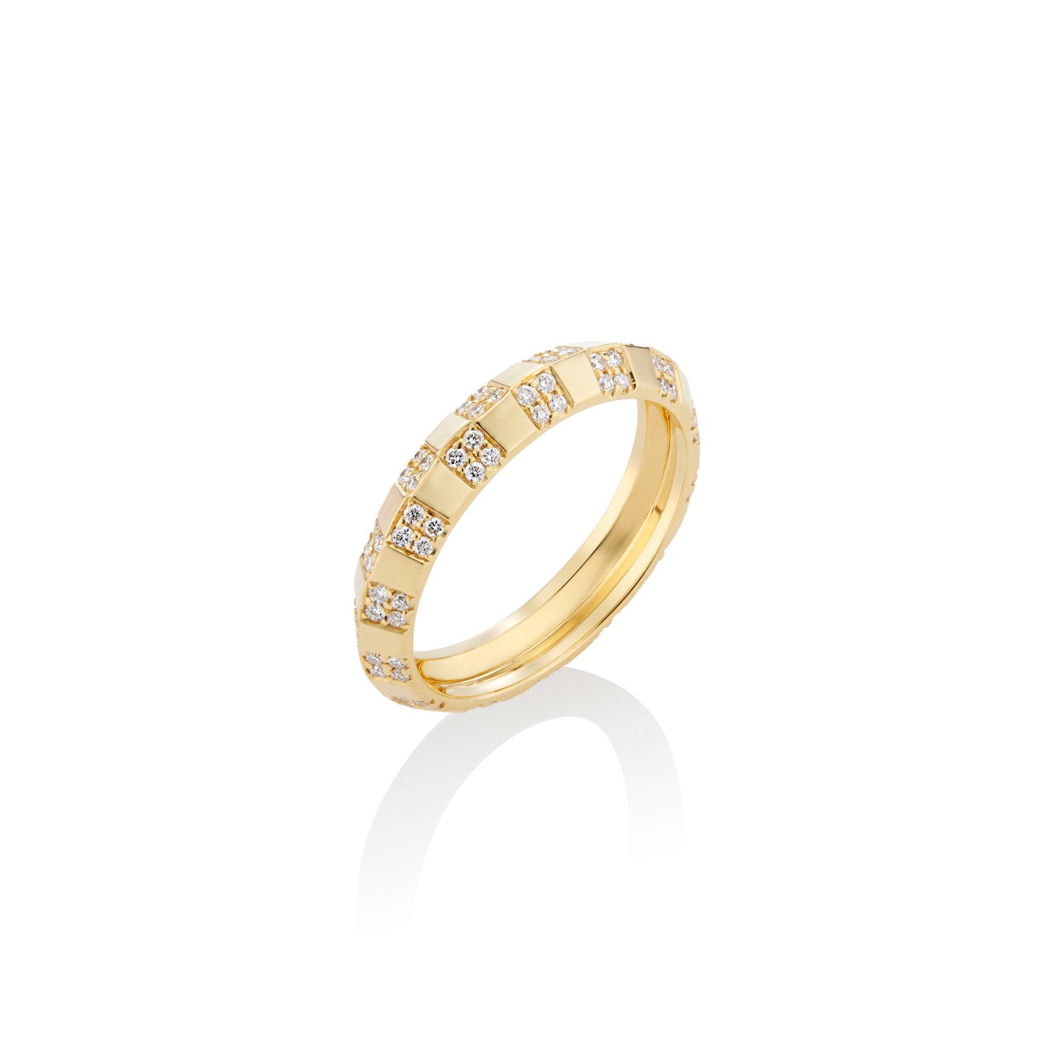 Skinny or Chubby Pinstripe Strength Knife Edge Eternity Diamond Ring