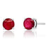 Round Ruby Sprinkle Stud Earrings