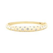 Wavey Round Diamond Nomad Bangle Bracelet