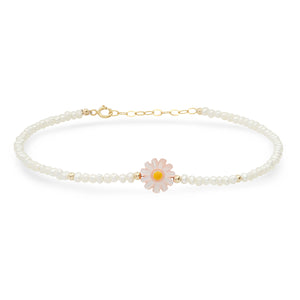 Blooming Daisy & Pearl Bracelet