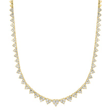 She's In Love Graduated Illusion Diamond Trio Tennis Necklace