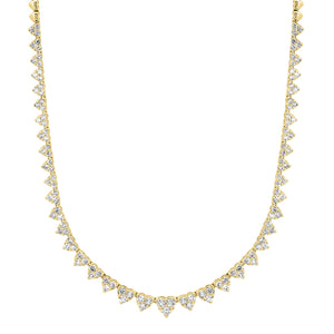 She's In Love Graduated Illusion Diamond Trio Tennis Necklace