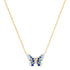 Mini Ombre Semi Precious and Diamond Butterfly Necklace