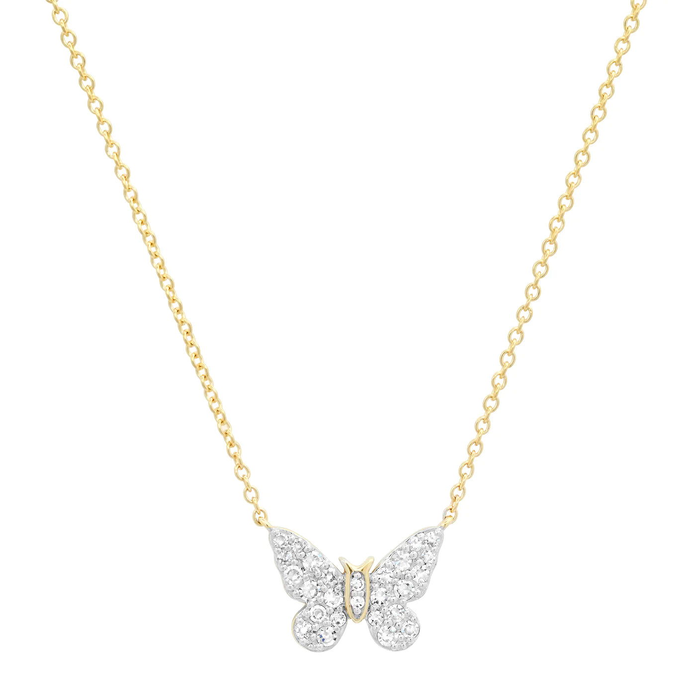Mini Diamond Butterfly Necklace