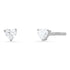 Prong Set Diamond Heart Stud Earrings