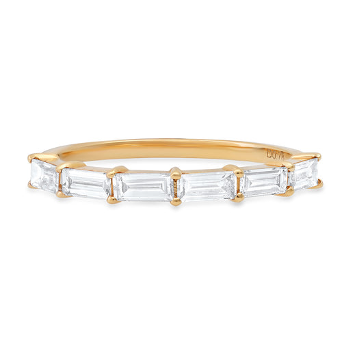 Essential Emerald Cut Diamond Stacking Ring