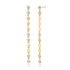 Sleek Diamond Disk Drop Earrings