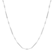 Gold Bar & Diamond Bezel Necklace