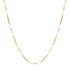 Gold Bar & Diamond Bezel Necklace