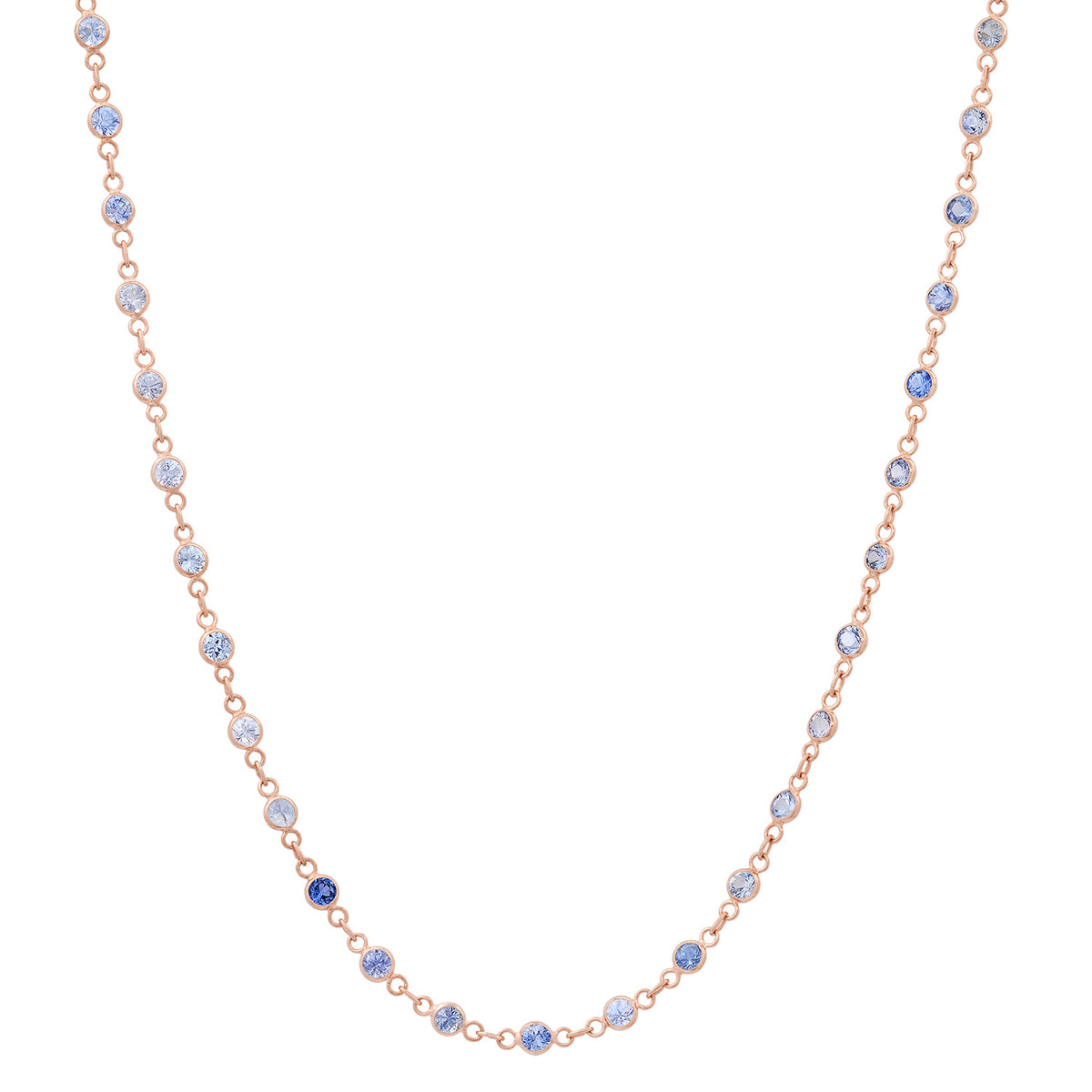 Semiprecious Bezel Set Gemstone Necklace