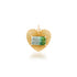 Bicolor Emerald Cut Tourmaline Fluted Love Light Heart Charm