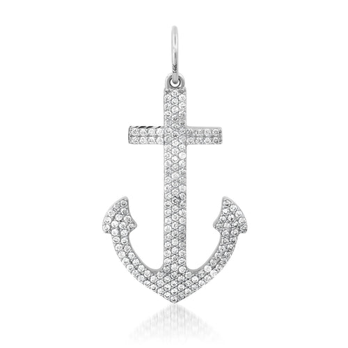 Set Sail Diamond Anchor Pendant