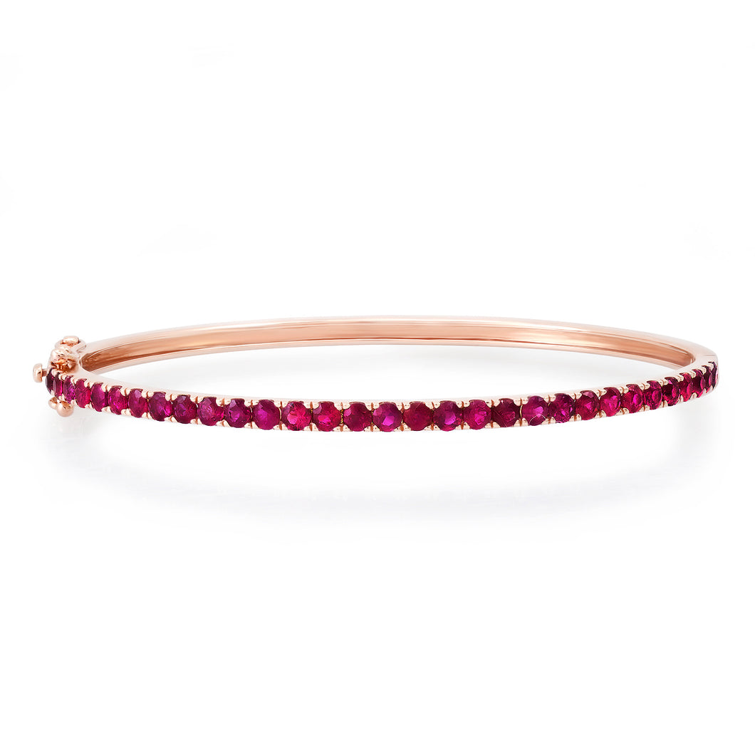 Ojo Bracelet Hot Pink Tiger Eye - Gold - April Soderstrom