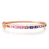 Emerald Cut Bezel Set Rainbow Sapphire Bangle Bracelet