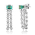 The Rocky Amethyst or Emerald or Blue Topaz & Diamond Chain Wrap Earrings