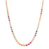 Bezel Set Graduated Gemstone Rainbow Collar Necklace