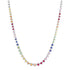 Bezel Set Graduated Gemstone Rainbow Collar Necklace