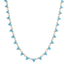 Adore My Turquoise & Diamond Trio Necklace