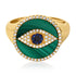 Protected Evil Eye Sapphire & Diamond Signet Ring