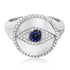 Protected Evil Eye Sapphire & Diamond Signet Ring