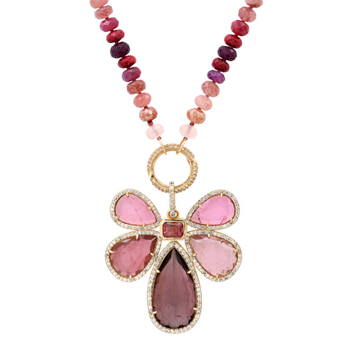One of a Kind Semiprecious Dragonfly Pendant Necklace