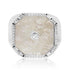 Mother of Pearl or Turquoise & Diamond Elevated Signet Ring