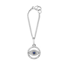 Diamond & Sapphire Evil Eye Watch Charm Bracelet